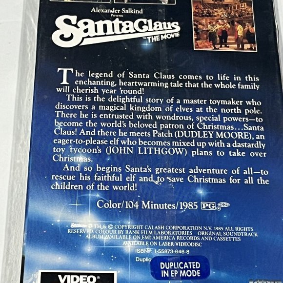 Vintage 1990 Santa Claus The Movie Dudley Moore Movie VHS Sealed  Video Treasure - Picture 13 of 15